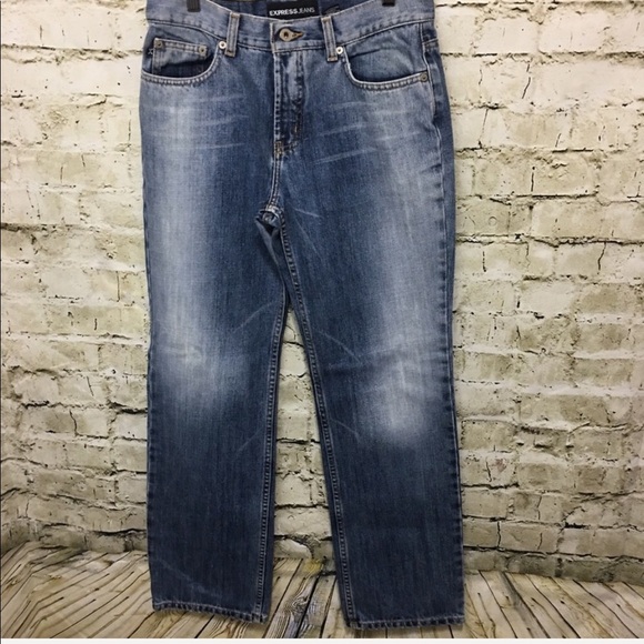 🌻 Express Distressed Bootcut Jeans - Picture 1 of 4